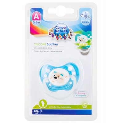 Smoczek Uspokajający Silikon 0-6m Anatomiczny BUNNY&COMPANY 23/271 Canpol Babies