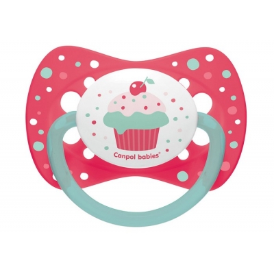 Zestaw Smoczków Uspokajających Silikon 0-6m Symetryczny Wild Nature + Cupcake 23/954_cor Canpol Babies