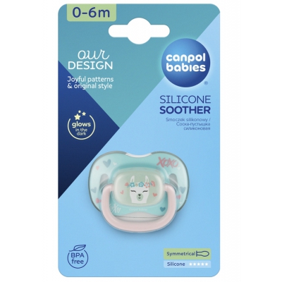 Canpol Babies Smoczek Silikonowy Symetryczny EXOTIC 0-6m Lama 34/920