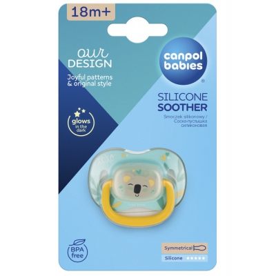 Canpol Babies Smoczek Silikonowy Symetryczny EXOTIC +18m Koala 34/922