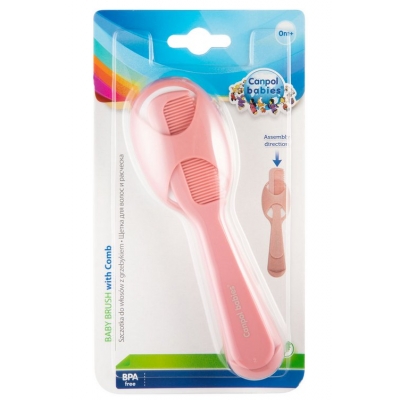 Szczotka i Grzebień Dla Niemowląt 56/160 Pink Canpol Babies