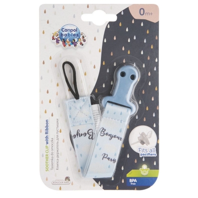 Tasiemka Do Smoczka Uspokajającego BONJOUR PARIS 51/026 blue / Canpol Babies