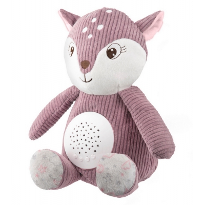 Pluszowy Jelonek z Pozytywką i Projektorem 3w1 Pink 77/206 Canpol Babies