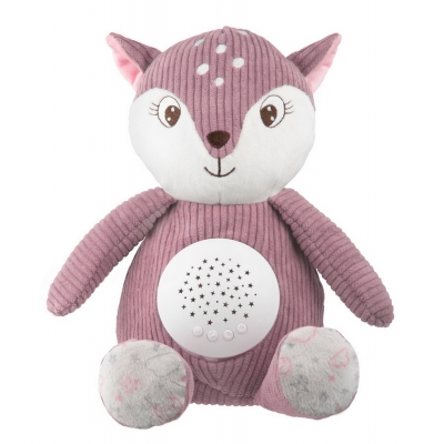 Pluszowy Jelonek z Pozytywką i Projektorem 3w1 Pink 77/206 Canpol Babies