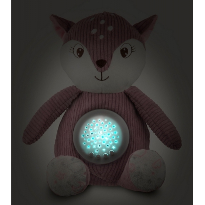 Pluszowy Jelonek z Pozytywką i Projektorem 3w1 Pink 77/206 Canpol Babies