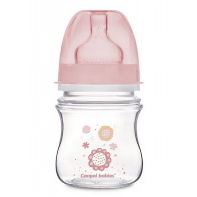 Butelka Szeroka Antykolkowa 120ml PP EasyStart NEWBORN BABY Różowa 35/216 Canpol Babies
