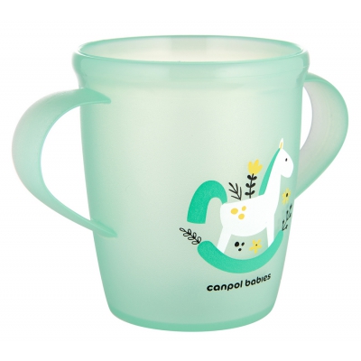 Canpol babies Kubek otwarty z uchwytami 250 ml TOYS zielony 2/101_gre