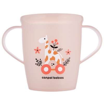 Canpol babies Kubek otwarty z uchwytami 250 ml TOYS koralowy 2/101_pin