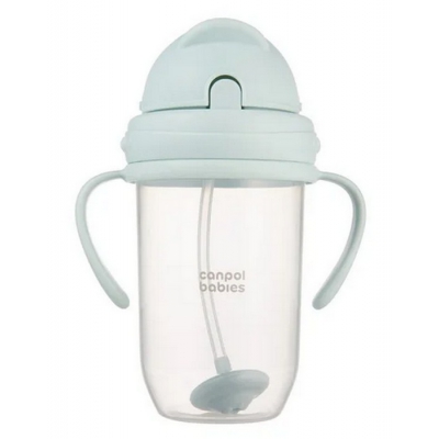 Kubek Niekapek z Rurką i Odważnikiem 270 ml Zielony 56/623_gre Canpol Babies