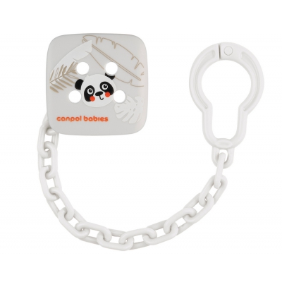 Łańcuszek do smoczka uspokajającego BabiesBoo Biały 2/439_whi Canpol Babies