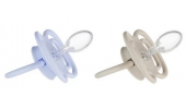 Smoczek Silikonowy 0-6m Symetryczny Dental Air 2 sztuki 23/225_blu Canpol Babies