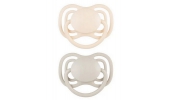 Smoczek Silikonowy 0-6m Symetryczny Dental Air 2 szt. Kremowy 23/228 Canpol Babies