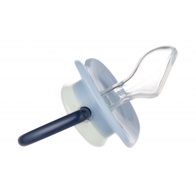 Smoczek Uspokajający Silikonowy 0-6m Anatomiczny NIGHT DREAMS Niebieski 22/500 Canpol Babies