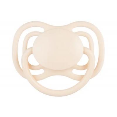 Smoczek Silikonowy 0-6m Symetryczny Dental Air 2 szt. Kremowy 23/228 Canpol Babies