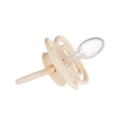 Smoczek Silikonowy 0-6m Symetryczny Dental Air 2 szt. Kremowy 23/228 Canpol Babies
