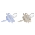 Smoczek Silikonowy 0-6m Symetryczny Dental Air 2 sztuki 23/225_blu Canpol Babies