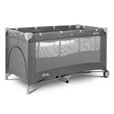Caretero Łóżeczko Turystyczne Basic Plus Graphite
