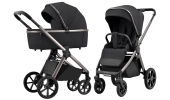 Carrello Omega Wózek Głęboko-Spacerowy 2w1 kolor Absolute Black
