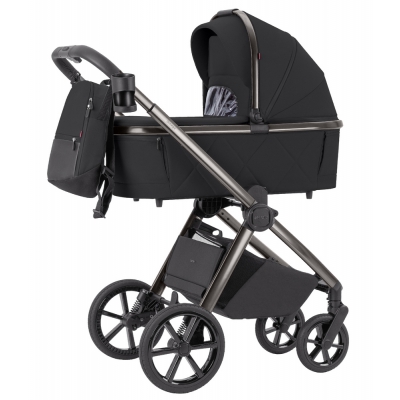 Carrello Omega Wózek Głęboko-Spacerowy 2w1 kolor Absolute Black