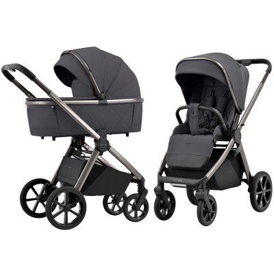 Carrello Omega Wózek Głęboko-Spacerowy 2w1 kolor Excellent Grey
