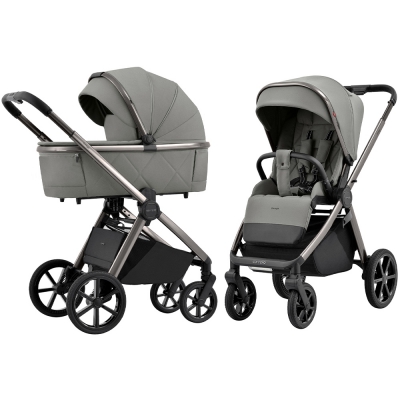 Carrello Omega Wózek Głęboko-Spacerowy 2w1 kolor Superb Grey