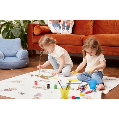 Less Mess Mat Mata Ochronna 120x120 Fluffy Puffy Teddy Bears Team Ceba Baby
