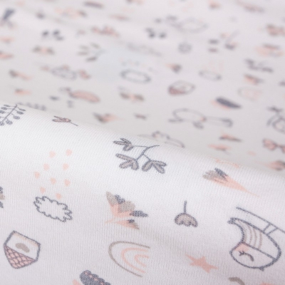 Pokrowiec na Przewijak (50x70-80) 2 szt. Candy Pink + Bird World Ceba Baby