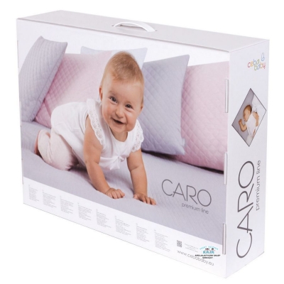 Zestaw Pościelowy 5-el. Haft CARO Miętowe Ceba Baby