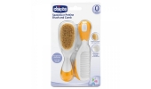 Szczotka z Naturalnego Włosia + Grzebyk CHICCO kolor Orange
