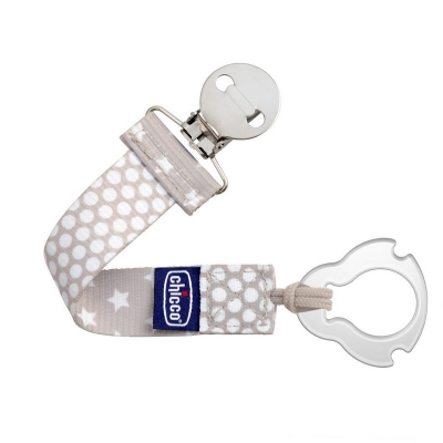 Uniwersalna Tasiemka do Smoczka Dziecięcego 09341.30 Szara CHICCO