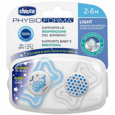 Smoczek Uspokajający PhysioForma Light 2-6m 2 sztuki CHICCO