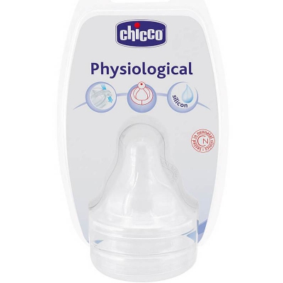 Smoczek Physio na Butelkę Silikonowy Trójprzepływowy 2 sztuki / CHICCO