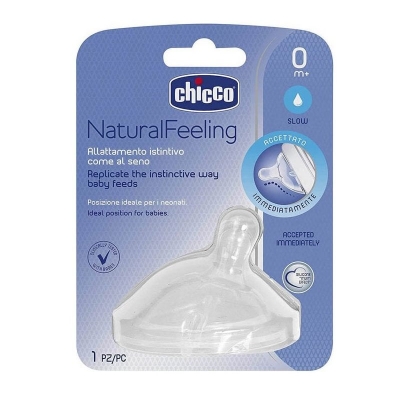 Smoczek Silikonowy do Butelki Natural Feeling 0m+ / CHICCO
