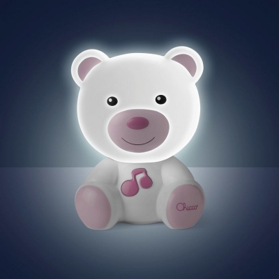 Lampka Nocna Różowy Miś Chicco