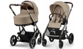 Cybex Balios S Lux Almond Beige Głęboko Spacerowy 2w1 Rama Taupe