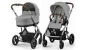 Cybex Balios S Lux Stone Grey Głęboko Spacerowy 2w1 Rama Silver