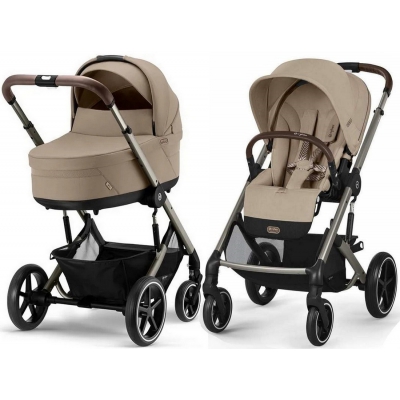 Cybex Balios S Lux Almond Beige Głęboko Spacerowy 2w1 Rama Taupe