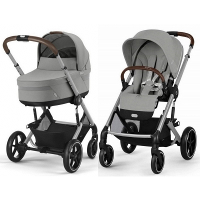 Cybex Balios S Lux Stone Grey Głęboko Spacerowy 2w1 Rama Silver
