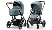 Cybex Balios S Lux Sky Blue Głęboko Spacerowy 2w1 Rama Taupe