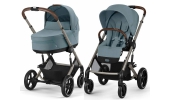 Cybex Balios S Lux Stormy Blue Głęboko Spacerowy 2w1 Rama Taupe