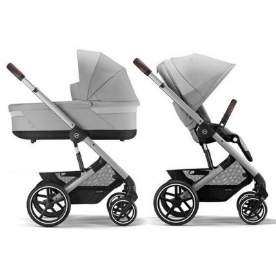 Cybex Balios S Lux Lava Grey Głęboko Spacerowy 2w1 Srebrna Rama