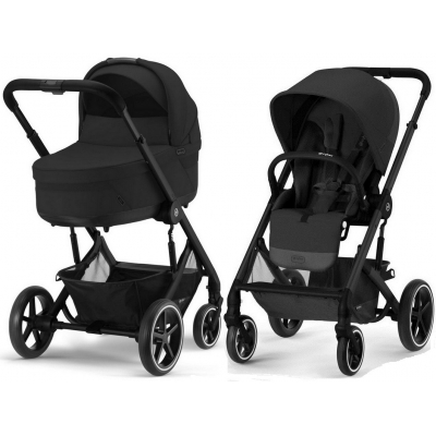 Cybex Balios S Lux Moon Black Głęboko Spacerowy 2w1 Czarna Rama