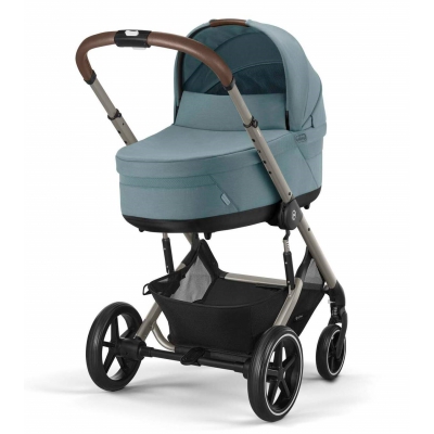 Cybex Balios S Lux Stormy Blue Głęboko Spacerowy 2w1 Rama Taupe