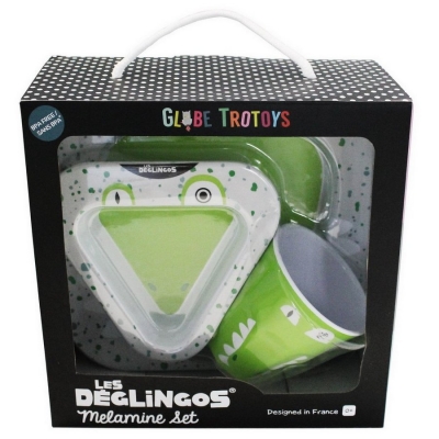Zestaw Obiadowy z Melaminy Aligatos Aligator / Les Deglingos