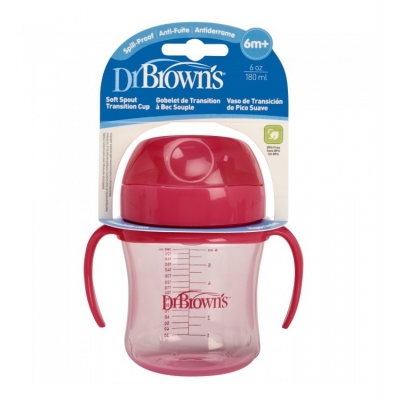 Kubek Niekapek Miękki Ustnik 180ml. TC61001 Dr Brown's