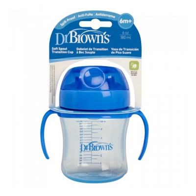 Kubek Niekapek Miękki Ustnik 180ml. TC61001 Dr Brown's