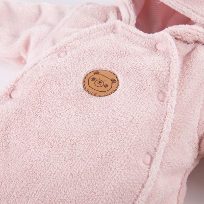 Pajac - Kombinezon Big Bear Luna z Kapturem rozmiar 62 Różowy Eevi