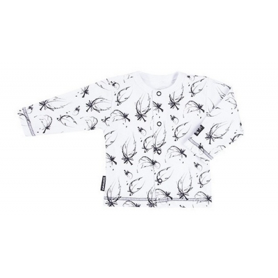 Kaftan BLACK Biały/Piórka rozmiar 56 Eevi / Ewa Klucze