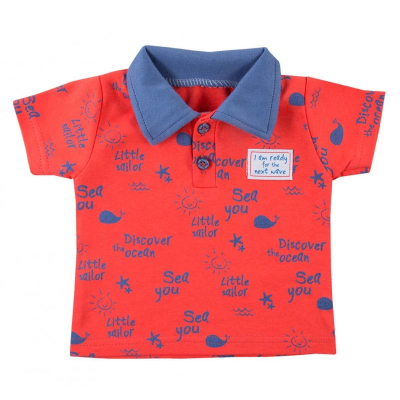 T-Shirt Polo LITTLE SAILOR Czerwony rozmiar 74 Eevi / Ewa Klucze