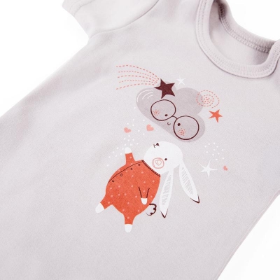 Body Rozpinane z Długim Rękawem Mellow Szare ​​​​​​​rozmiar 68 / Eevi